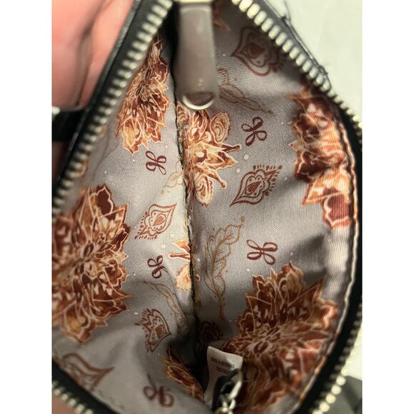 Hobo International Black Leather Wallet Card Case ID Window Zip Coin Pocket - Picture 5 of 5